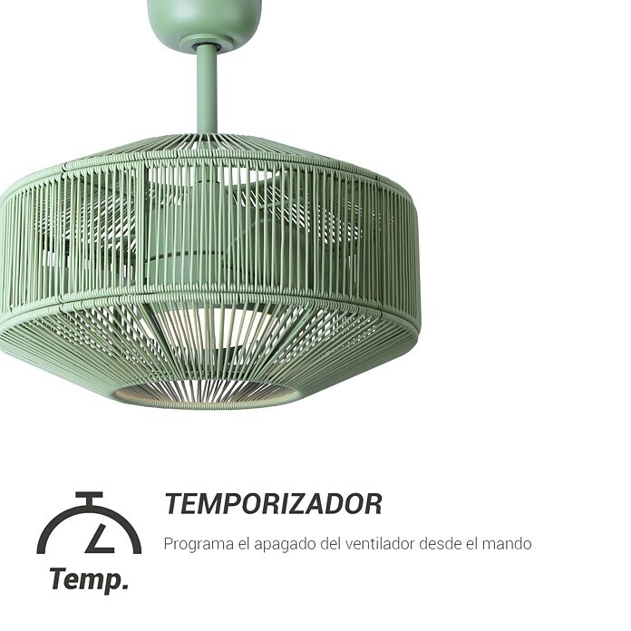 Sulion Ventilador de techo Jade (Verde, 52,5 cm, 18 W) | BAUHAUS