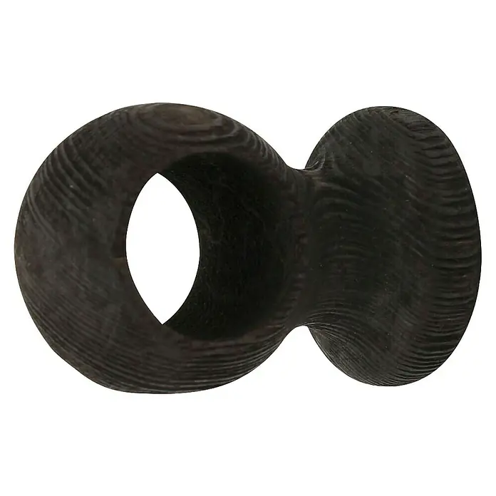 Expo Ambiente Deckenträger - Wenge, Geeignet für: Gardinenstangen Ø 28 mm - Holzfigur in Form einer Acht, mit einer faszinierenden Maserung, die dem Design eine natürliche Eleganz verleiht.