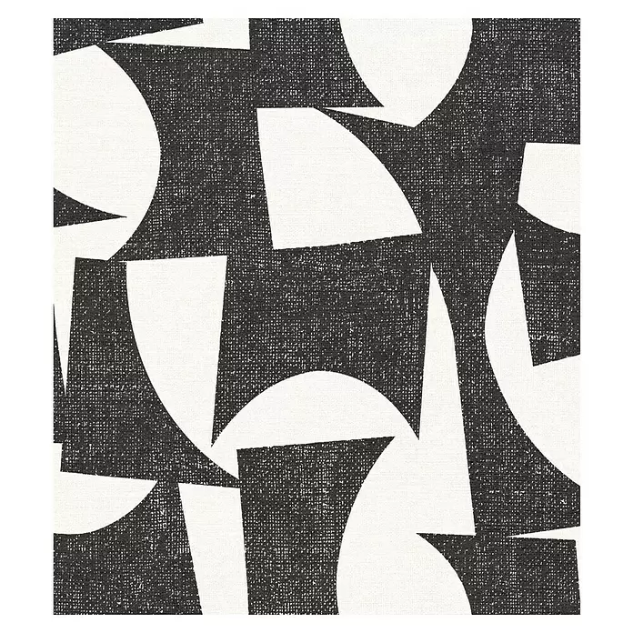 SCHÖNER WOHNEN-Kollektion Cosyliving Fototapete Abstrakt-Geometrisch - B x H: 265 x 300 cm, Vlies, Schwarz-Weiß - Schwarz-weißes abstraktes Muster mit geometrischen und geschwungenen Formen, leinwandartig texturiert.