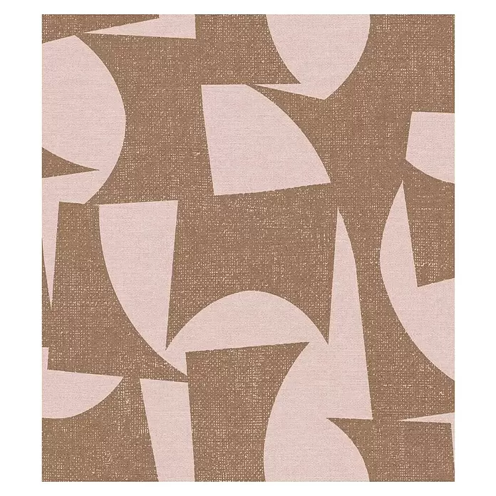 SCHÖNER WOHNEN-Kollektion Cosyliving Fototapete Abstrakt-Geometrisch - B x H: 265 x 300 cm, Vlies, Braun-Rosa - Textil mit abstraktem geometrischem Muster in Braun und Hellrosa mit texturierter Oberfläche.