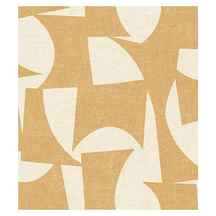 SCHÖNER WOHNEN-Kollektion Cosyliving Fototapete Abstrakt-Geometrisch - B x H: 265 x 300 cm, Vlies, Gelb-Creme - Abstraktes Muster mit unregelmäßigen beigen und cremeweißen Formen auf leinenartiger Textur.