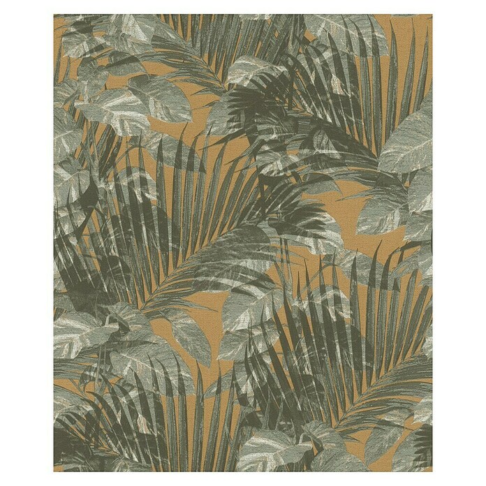 SCHÖNER WOHNEN-Kollektion Cosyliving Vliestapete TROPICAL Schattenblatt (Gelb-Grün-Senf, Floral, 10,05 x 0,53 m) | BAUHAUS