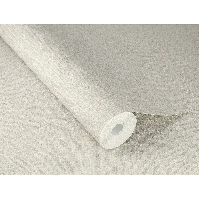 SCHÖNER WOHNEN-Kollektion Cosyliving Vliestapete LINEN - Hellgrau, Uni, 10,05 x 0,53 m - Eine Rolle graue Vinyltapete mit dezenter Textur, ideal für stilvolle Wandgestaltungen im Innenbereich.