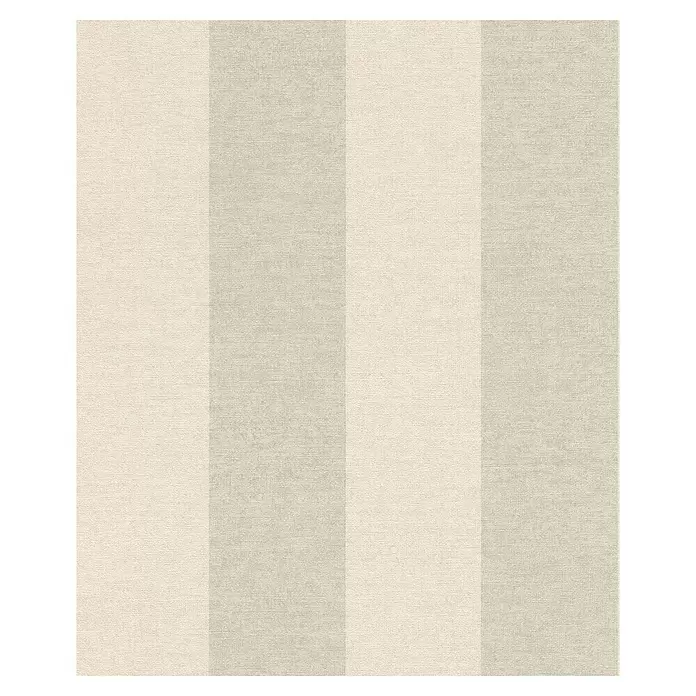 SCHÖNER WOHNEN-Kollektion Cosyliving Vliestapete STRIPE - Salbei-Sand, Streifen, 10,05 x 0,53 m - Strukturierter Stoff mit abwechselnd hellbeigen und gedeckt beigen vertikalen Streifen.