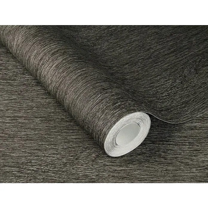 SCHÖNER WOHNEN-Kollektion Cosyliving Vliestapete WOOD Holz-Allover - Anthrazit, Holzoptik, 10,05 x 0,53 m - Ein Rollen-Hintergrundbild mit einem dunklen Holzmaserungsmuster, das eine natürliche und elegante Atmosphäre schafft.
