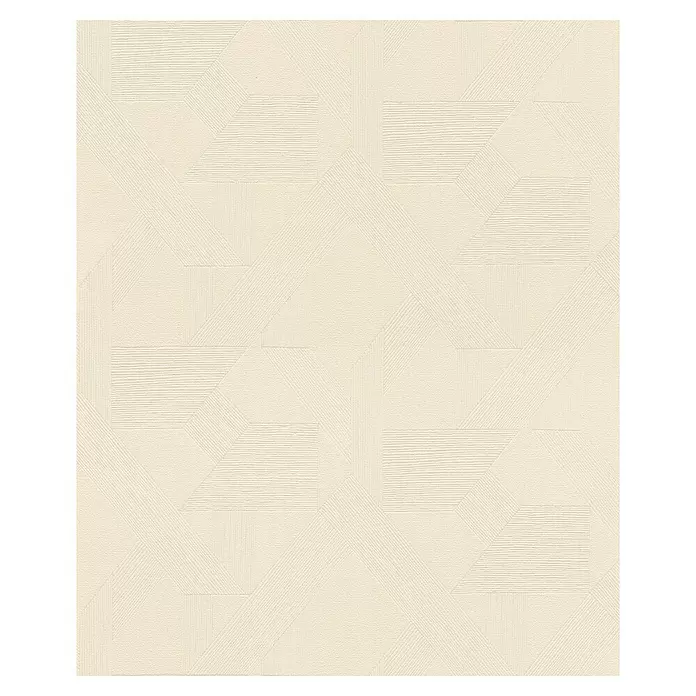 SCHÖNER WOHNEN-Kollektion Cosyliving Vliestapete LINES Grafik - Beige-Sand, Grafisch, 10,05 x 0,53 m - Helle beige Struktur-Tapete mit abstraktem geometrischem Muster aus geprägten Linien.