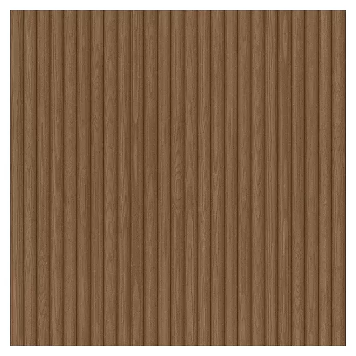 SCHÖNER WOHNEN-Kollektion Cosyliving Vliestapete LODGE Rundholz - Braun, Holzoptik, 10,05 x 0,53 m - Braune gerippte Holzverkleidung für die Inneneinrichtung. Mit vertikalen Holzlatten.