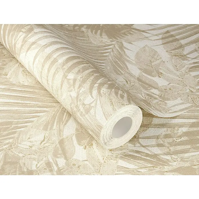 SCHÖNER WOHNEN-Kollektion Cosyliving Vliestapete TROPICAL Schattenblatt - Sand, Floral, 10,05 x 0,53 m - Rolle Tapete mit Palmenmuster in natürlichen Farben, ideal für eine stilvolle Wandgestaltung und eine gemütliche Atmosphäre.