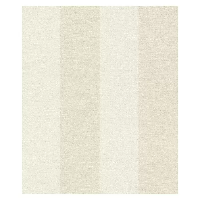 SCHÖNER WOHNEN-Kollektion Cosyliving Vliestapete STRIPE - Weiß-Sand, Streifen, 10,05 x 0,53 m - Helle beige strukturierte Tapete mit abwechselnden vertikalen Streifen in zwei Farbtönen für die Inneneinrichtung.