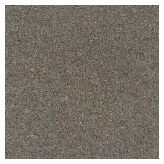 SCHÖNER WOHNEN-Kollektion Cosyliving Vliestapete MARBLE Marmor - Anthrazit, Steinoptik, 10,05 x 0,53 m - Das Bild zeigt eine dunkelgraue Steinfliese mit feinen, goldenen Adern, die eine elegante und robuste Optik verleiht. Ideal für moderne Innenräume.