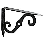 Rei Escuadra de soporte Forja (L x An x Al: 10 x 15 x 2 cm, Carga soportada: 20 kg, Acero, Negro)