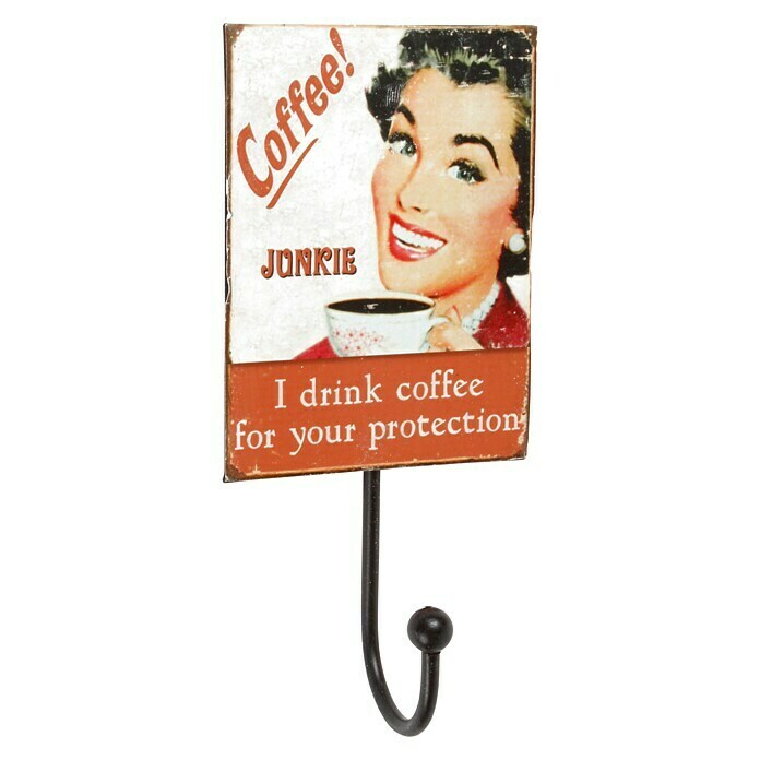 Rei Gancho para colgar Coffee 2 (Número de ganchos: 1 ud., L x An x Al: 19 x 9 x 5,5 cm)