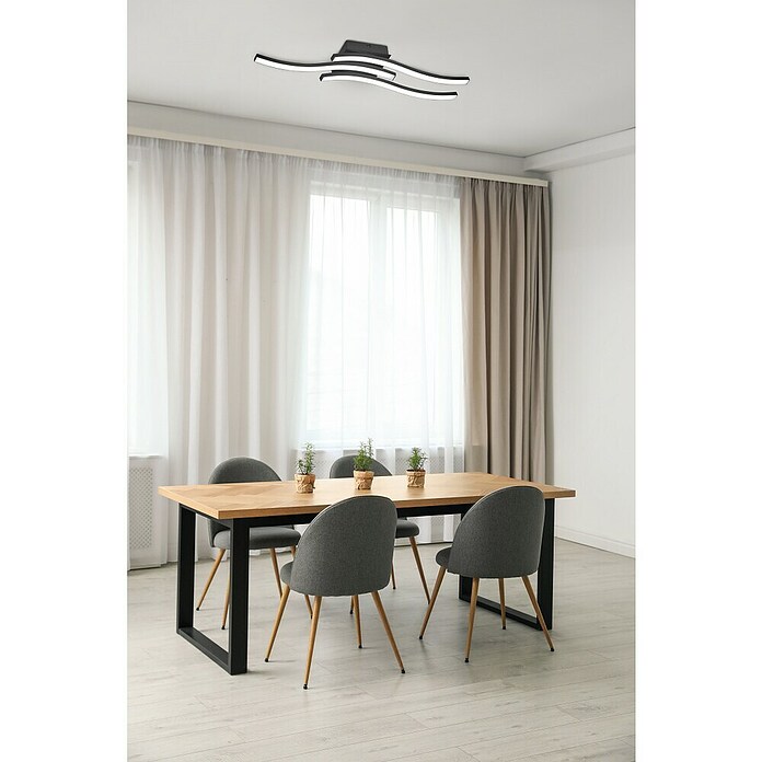 Trio Lighting Led-plafondlamp, rond Route (b x d x h: 56 x 12 x 7 cm) | BAUHAUS