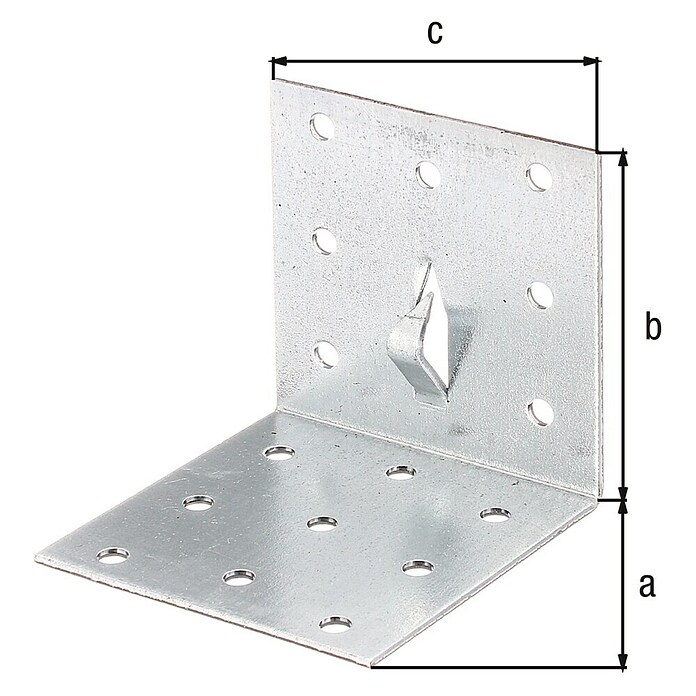 Alberts Conector en ángulo con diente (L x An x Al: 60 x 60 x 60 mm, Zincado) | BAUHAUS