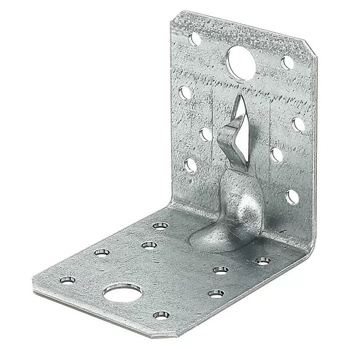 Stabilit Escuadra para cargas pesadas - L x An x Al: 70 x 70 x 55 mm, Acero - Escuadra de esquina de acero galvanizado con varios orificios de fijación, para conexiones en ángulo recto seguras.