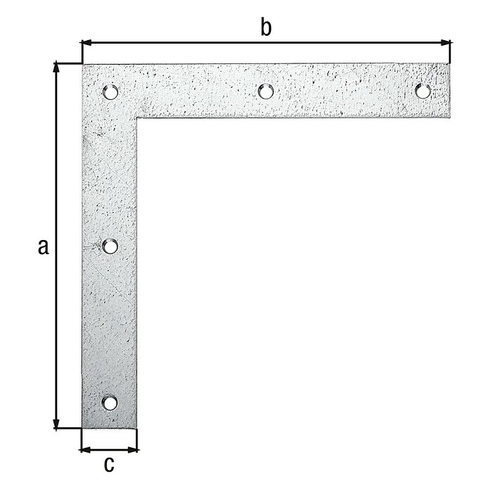 Stabilit Escuadra esquinera (L x An x Al: 200 x 200 x 30 mm, Zincado, Plateado) | BAUHAUS