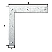 Stabilit Escuadra esquinera (L x An x Al: 200 x 200 x 30 mm, Zincado, Plateado) | BAUHAUS