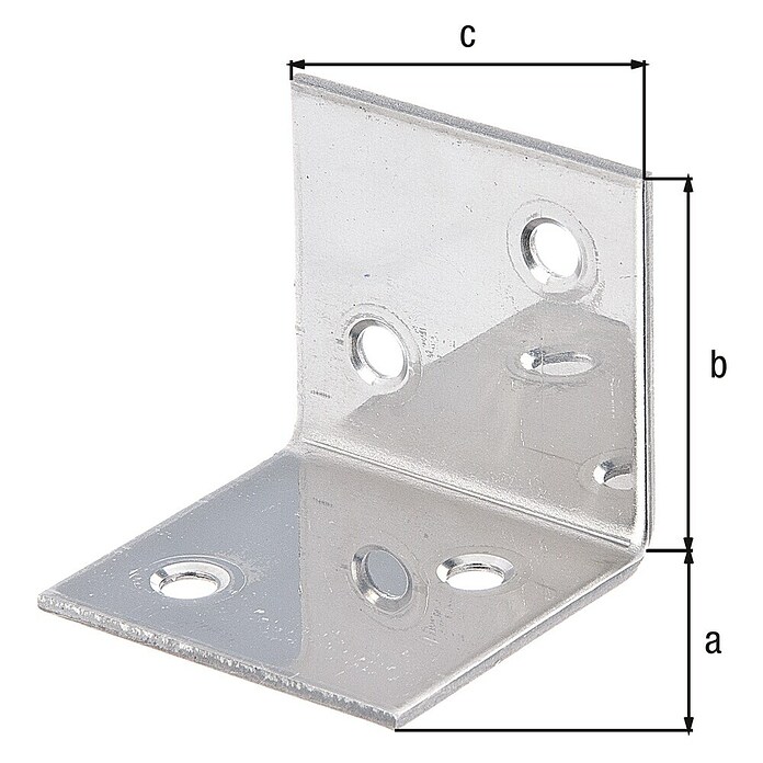 Stabilit Conector en ángulo (L x An x Al: 40 x 40 x 40 mm, Acero inoxidable, 4 agujeros) | BAUHAUS