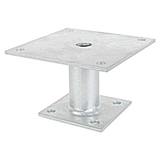 Alberts Base para poste (Altura: 100 mm, Acero)