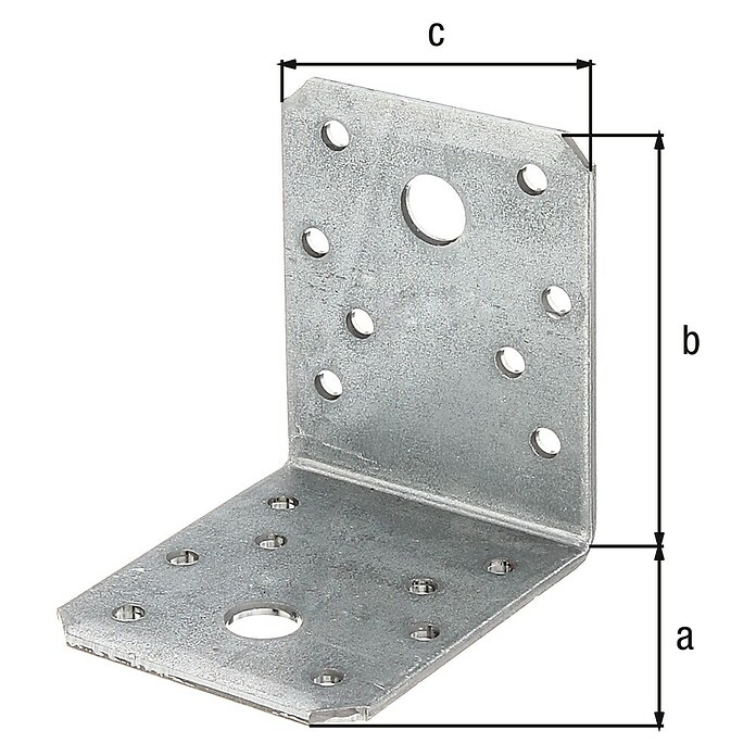 Alberts Conector en ángulo (L x An x Al: 70 x 70 x 55 mm, Zincado) | BAUHAUS