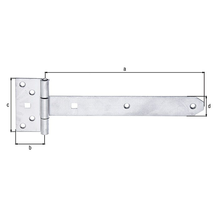 Alberts Bisagra (L x An: 242 x 92 mm, Acero inoxidable) | BAUHAUS