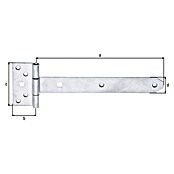 Alberts Bisagra (L x An: 242 x 92 mm, Acero inoxidable) | BAUHAUS