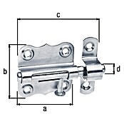 Alberts Pestillo (L x An: 61 x 38 mm, Acero inoxidable) | BAUHAUS