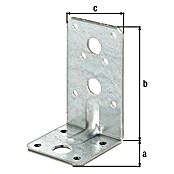 Alberts Escuadra para cargas pesadas (L x An x Al: 90 x 50 x 50 mm, Acero, Zincado) | BAUHAUS