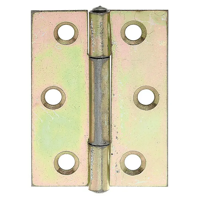 Alberts Bisagra - L x An: 51 x 37 mm - En la imagen se muestra una bisagra metálica para puertas. La bisagra consta de dos placas y un pasador.