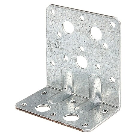 Alberts Escuadra para cargas pesadas (L x An x Al: 90 x 50 x 80 mm, Acero, Zincado)