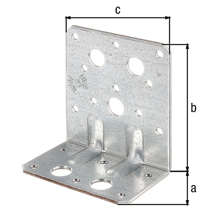 Alberts Escuadra para cargas pesadas (L x An x Al: 90 x 50 x 80 mm, Acero, Zincado) | BAUHAUS