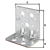 Alberts Escuadra para cargas pesadas (L x An x Al: 90 x 50 x 80 mm, Acero, Zincado) | BAUHAUS