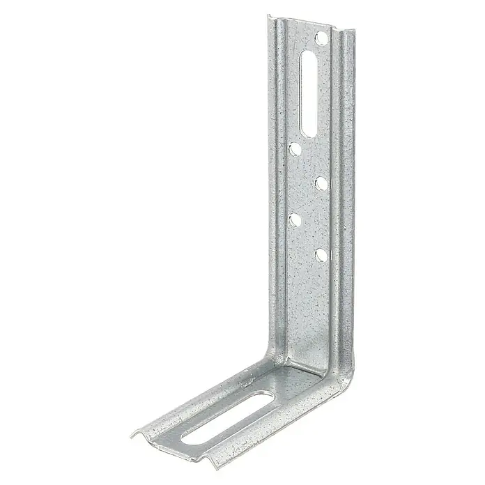 Alberts Escuadra regulable - L x An x Al: 70 x 30 x 120 mm - Resistente escuadra metálica con agujeros y corte alargado para una fijación segura. Ideal para diversas aplicaciones de montaje.