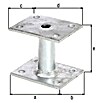 Alberts Base para poste (Altura: 78 mm, Acero) | BAUHAUS