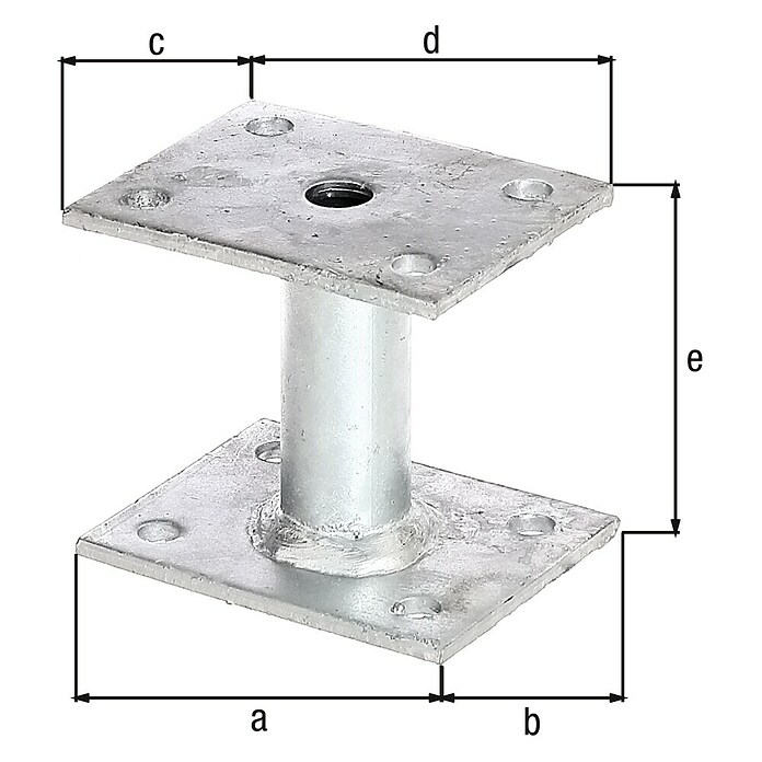 Alberts Base para poste (Altura: 78 mm, Acero) | BAUHAUS
