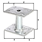 Alberts Base para poste (Altura: 78 mm, Acero) | BAUHAUS