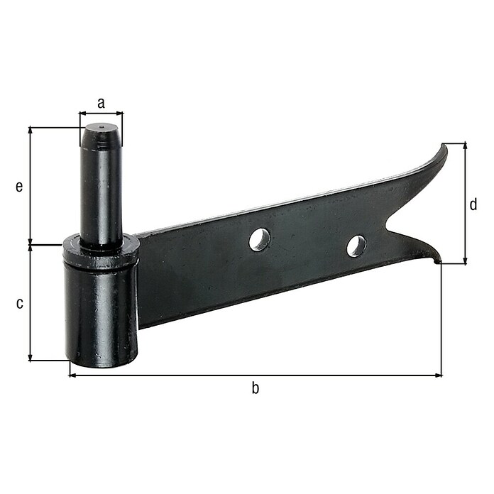 Alberts Gozne de puerta (Largo: 160 mm, Diámetro de agujero: 14 mm) | BAUHAUS