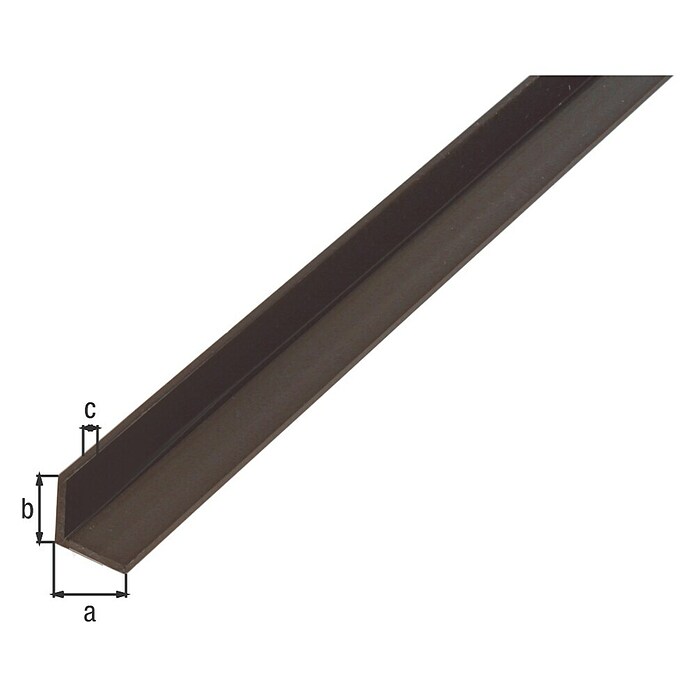Alberts Perfil angular (2.000 x 30 x 30 mm, Espesor: 1 mm, Negro) | BAUHAUS