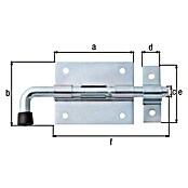 Alberts Pestillo con pasador (L x An: 130 x 57 mm, Zincado) | BAUHAUS