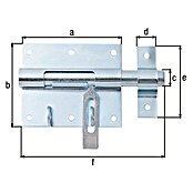 Alberts Pestillo con bloqueo portacandados (L x An: 160 x 100 mm, Zincado) | BAUHAUS