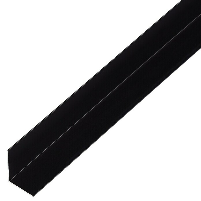 Alberts Perfil angular (2.000 x 25 x 25 mm, Espesor: 1 mm, Negro) | BAUHAUS