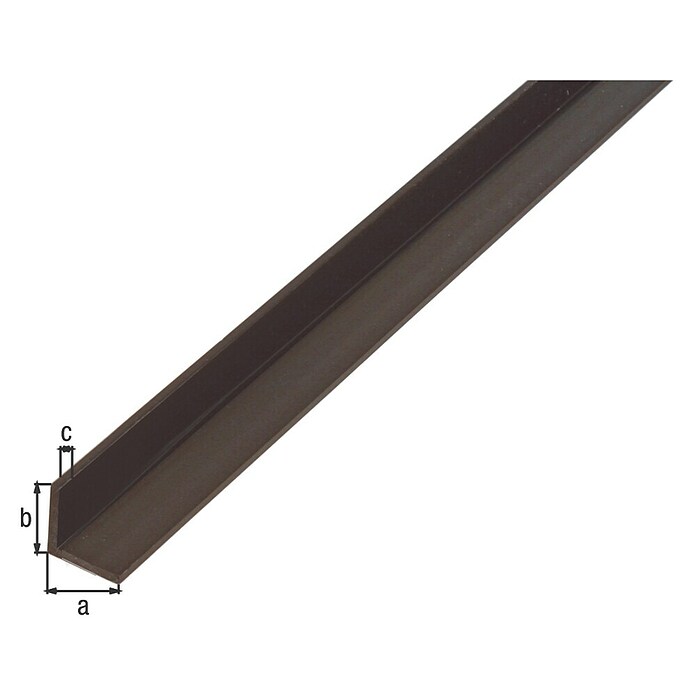 Alberts Perfil angular (2.000 x 25 x 25 mm, Espesor: 1 mm, Negro) | BAUHAUS