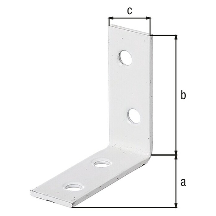 Alberts Escuadra de silla (L x An: 40 x 40 mm, Acero, Revestido, Espesor: 15 mm, Blanco) | BAUHAUS