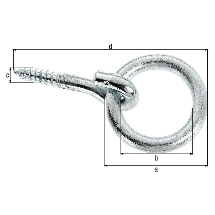 Alberts Gancho con ojal (Largo: 125 mm, Acero, 10 ud.) | BAUHAUS