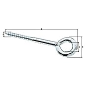 Alberts Gancho con ojal (Largo: 170 mm, Zincado, Acero) | BAUHAUS