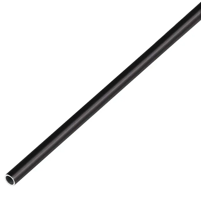Alberts Tubo redondo - Ø x L: 8 x 2.000 mm, Negro - Tubo metálico negro, ideal para proyectos de construcción y bricolaje. Robusto y versátil, apto para diversas aplicaciones.