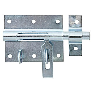 Alberts Pestillo con bloqueo portacandados (L x An: 120 x 80 mm, Zincado)