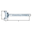 Alberts Bisagra en T inglesa (L x An: 291 x 115 mm, Acero, Plateado) | BAUHAUS