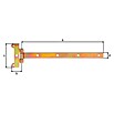 Alberts Bisagra en T inglesa (L x An: 391 x 115 mm, Acero, Plateado) | BAUHAUS