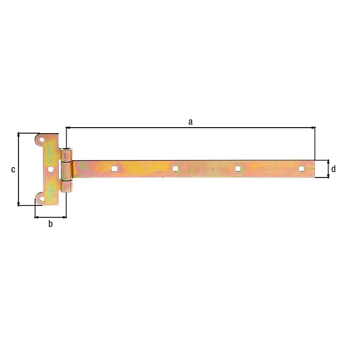 Alberts Bisagra inglesa (L x An: 391 x 115 mm, Zincado) | BAUHAUS